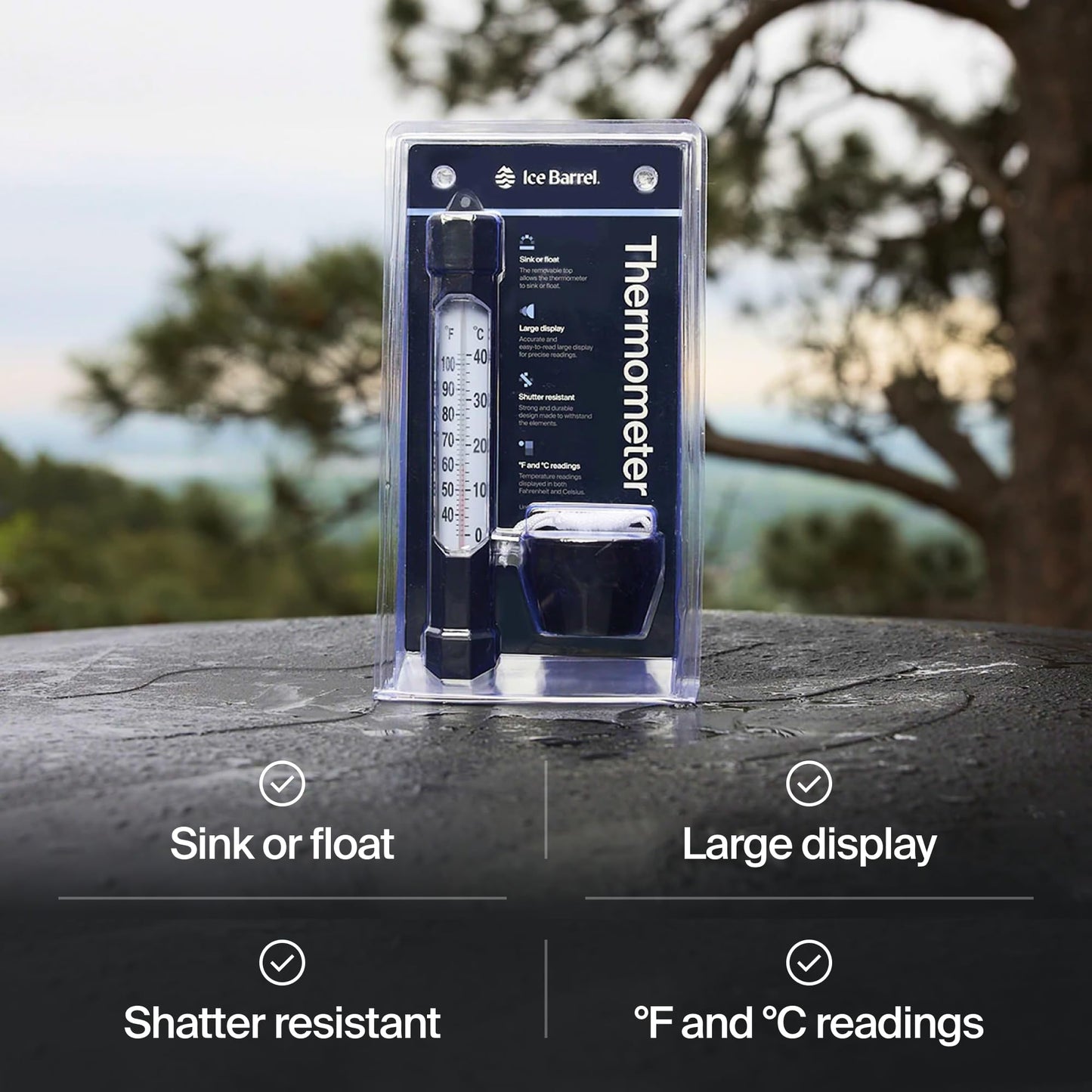 Ice Barrel Sink or Float Thermometer